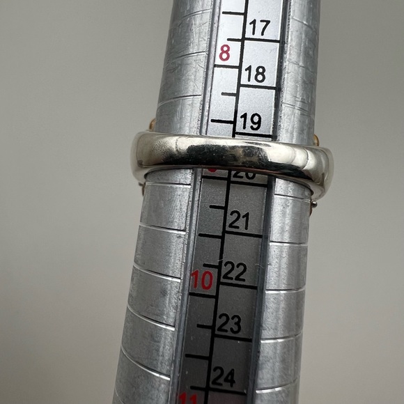 Vintage Garnet & Citrine Gemstone Silver Ring 9 - Picture 9 of 14